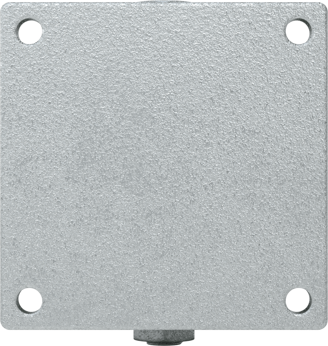 8-1/2“ x 8-1/2” Plakalı Colossus Tekerlek, Ekstra Yüksek Kapasiteli, Rigid, 10“ x 5” Yeşil Poliüretan Tekerlekler