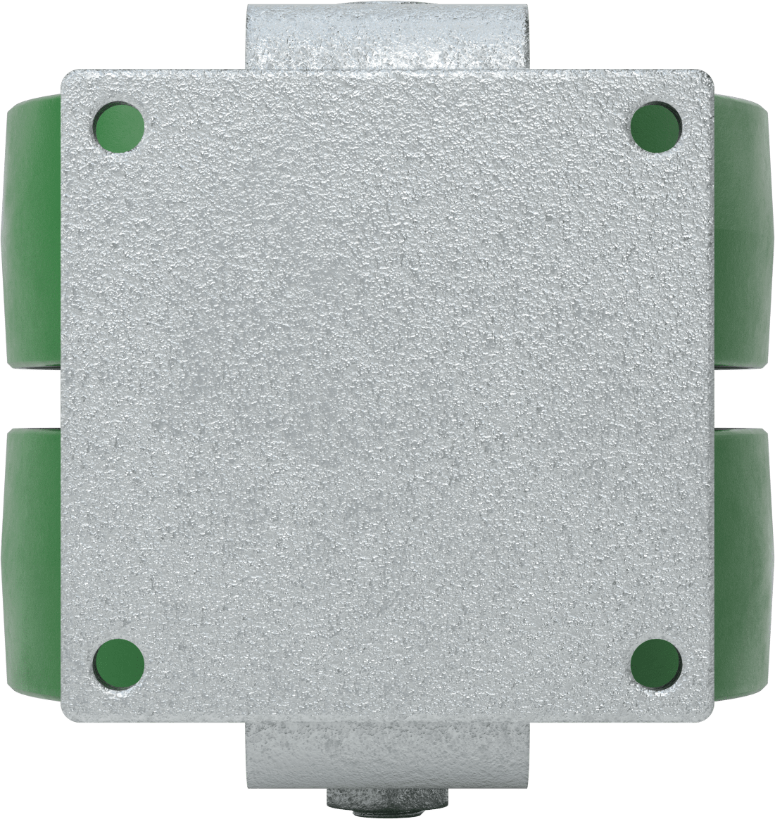8-1/2“ x 8-1/2” Plakalı Colossus Tekerlek, Ekstra Yüksek Kapasiteli, Rigid, 12“ x 4” Yeşil Poliüretan Tekerlekler