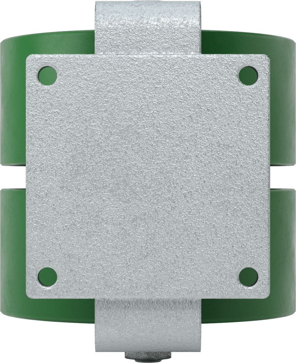 8-1/2“ x 8-1/2” Plakalı Colossus Tekerlek, Ekstra Yüksek Kapasiteli, Rigid, 12“ x 5” Yeşil Poliüretan Tekerlekler