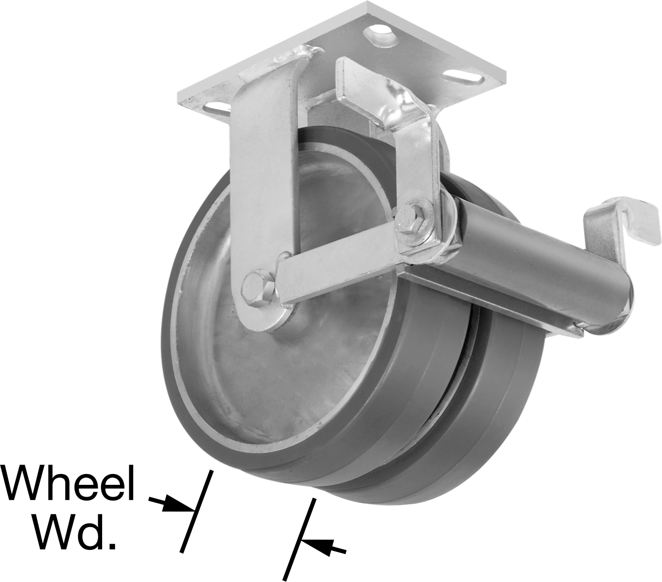 Dual-Wheel Rigid with Brake