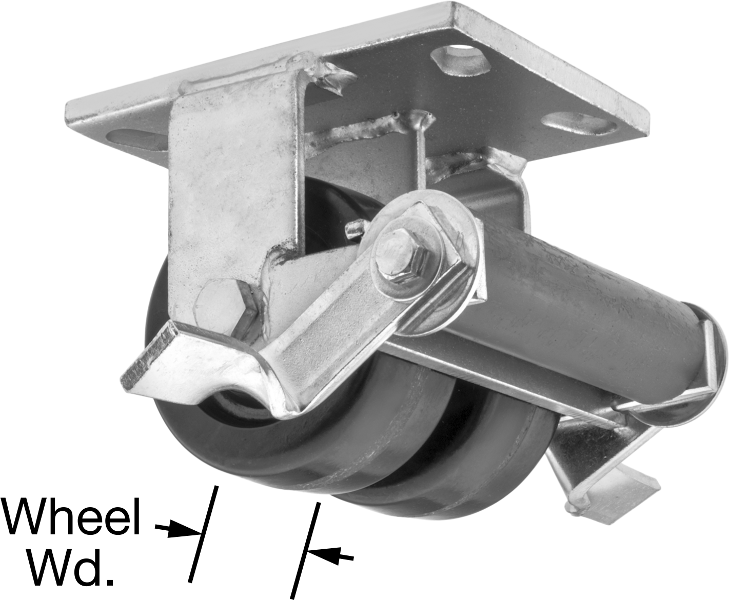 Dual-Wheel Rigid with Brake