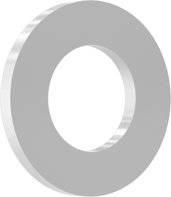 Kuru Çalışan Baskı Rulmanı, 3/4" Mil Çapı için, 1-3/8" OD, 1/8" Kalınlık, Asetal Plastik