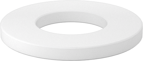 Kuru Çalışan Baskı Rulmanı, 1/2" Mil Çapı için, 1" OD, 3/32" Kalınlık, Naylon Plastik