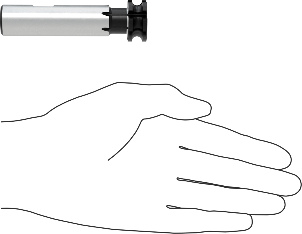 İçbükey Yarıçaplı Uçlu Freze, 1/8" Kesme Yarıçapı