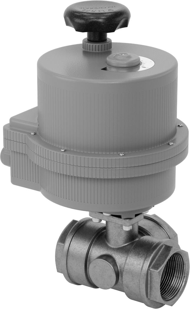 Motor Tahrikli Yön Değiştirme Valfi, 120 V AC ve 240 V AC, 1 1/2 NPT Dişi