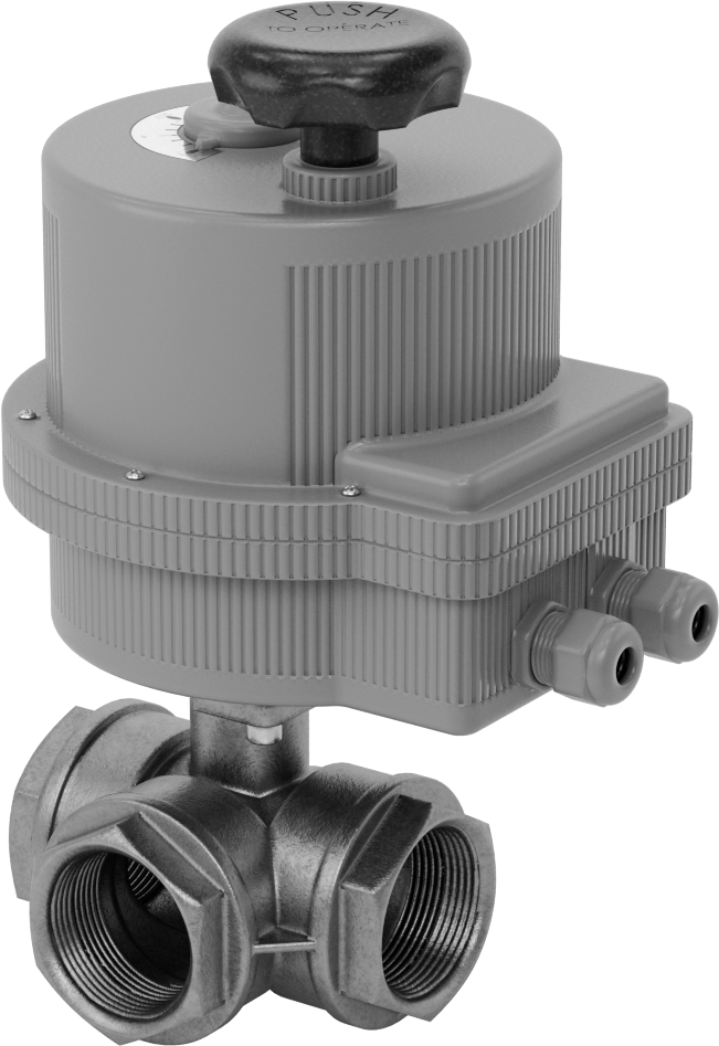 Motor Tahrikli Yön Değiştirme Valfi, 120 V AC ve 240 V AC, 1 1/2 NPT Dişi