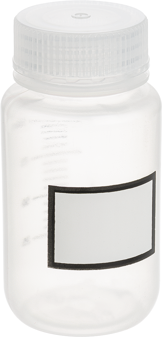 Dereceli Plastik Şişe, Polipropilen Plastik, 4 FL. oz Kapasite