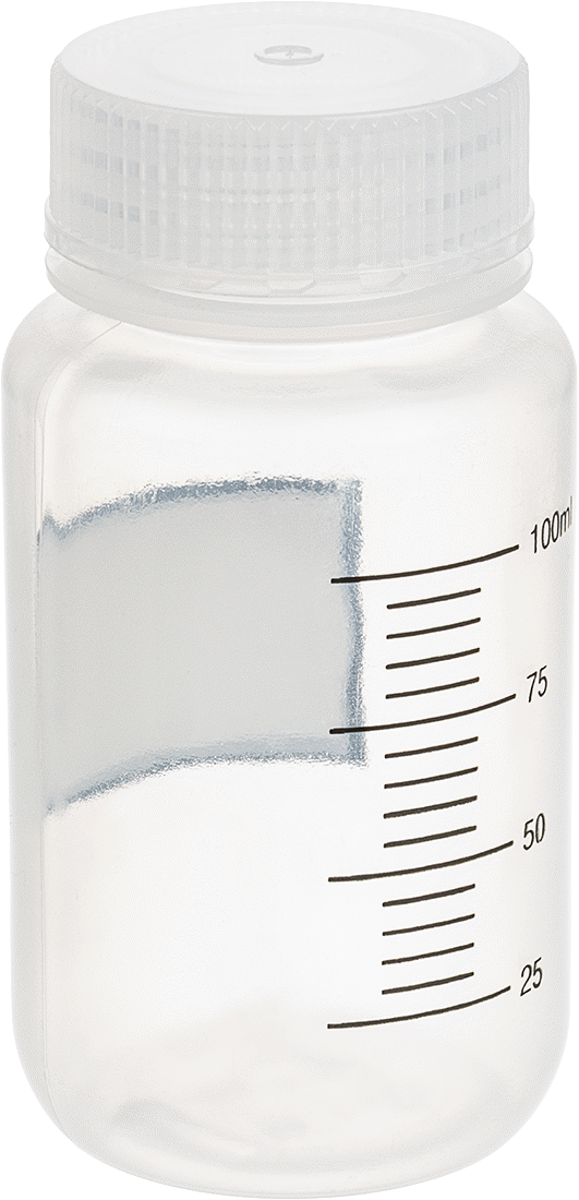 Dereceli Plastik Şişe, Polipropilen Plastik, 4 FL. oz Kapasite