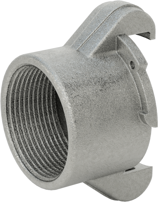 Kuru Aşındırıcı Malzeme için Hortum Bağlantısı, 1" Hortum İç Çapı için, Büküm Pençesi x 1-1/2 NPT Dişi