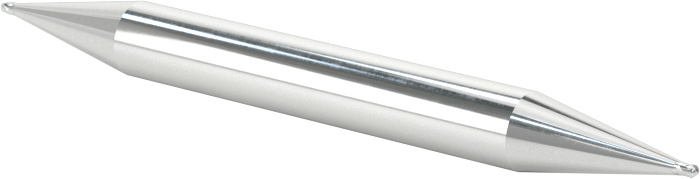 İki Freze Uçlu Kaplamasız Yüksek Hızlı Çelik 2 Kanallı Uçlu Freze, Bilyalı Uç, 1/32" Freze Çapı, 2" Toplam Uzunluk