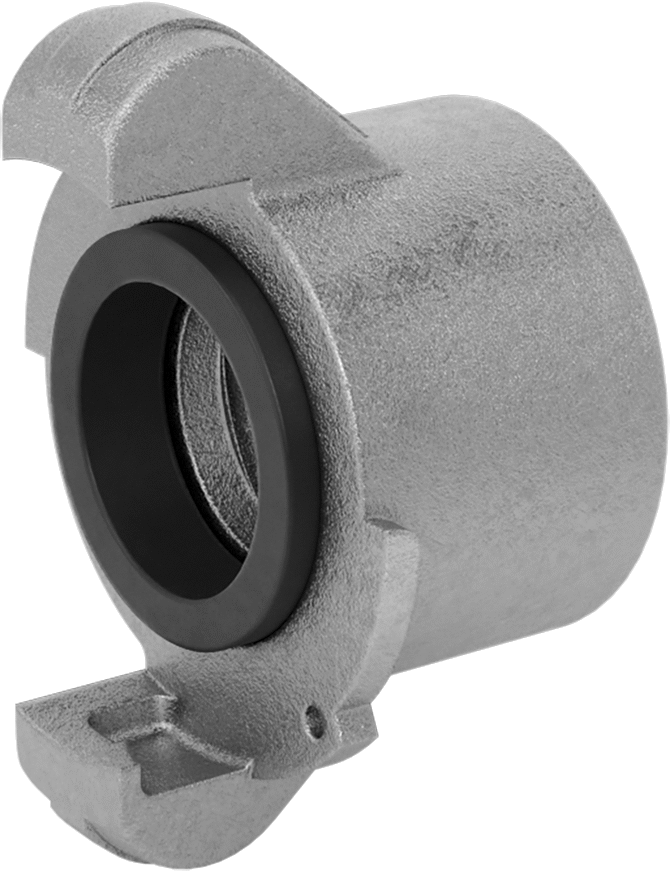 Kuru Aşındırıcı Malzeme için Hortum Bağlantısı, 3/4" Hortum İç Çapı için, Büküm Pençesi x 1-1/4 NPT Dişi