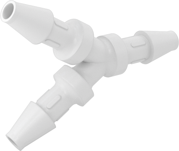 Gıda ve İçecek için Süper Akışlı Dikenli Bağlantı Elemanı, 1/8" İç Çaplı Boru için Plastik Y Konektörü