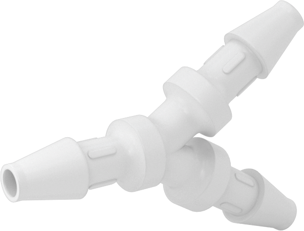 Gıda ve İçecek için Süper Akışlı Dikenli Bağlantı Elemanı, 1/8" İç Çaplı Boru için Plastik Y Konektörü