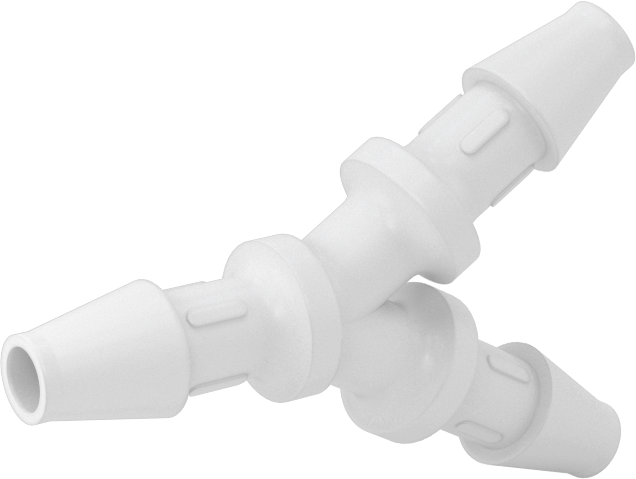 Gıda ve İçecek için Süper Akışlı Dikenli Bağlantı Elemanı, 3/16" Boru İç Çapı için Plastik Y-Bağlantı Elemanı