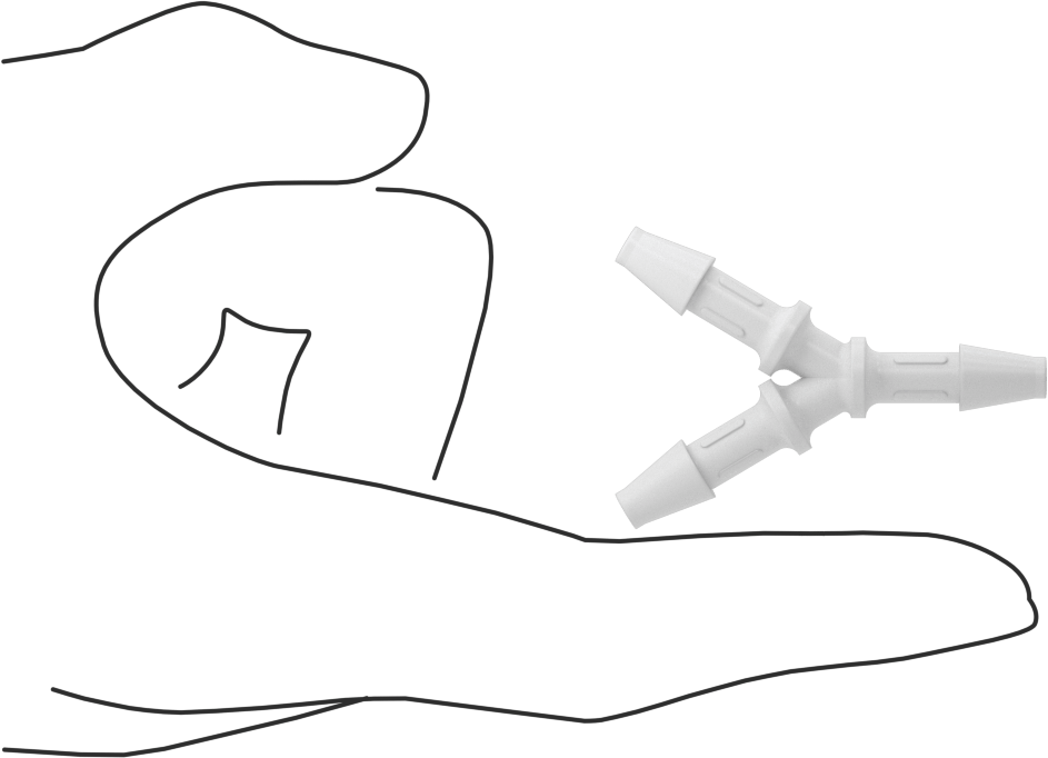 Gıda ve İçecek için Süper Akışlı Dikenli Bağlantı Elemanı, 1/4" Boru İç Çapı için Plastik Y-Bağlantı Parçası