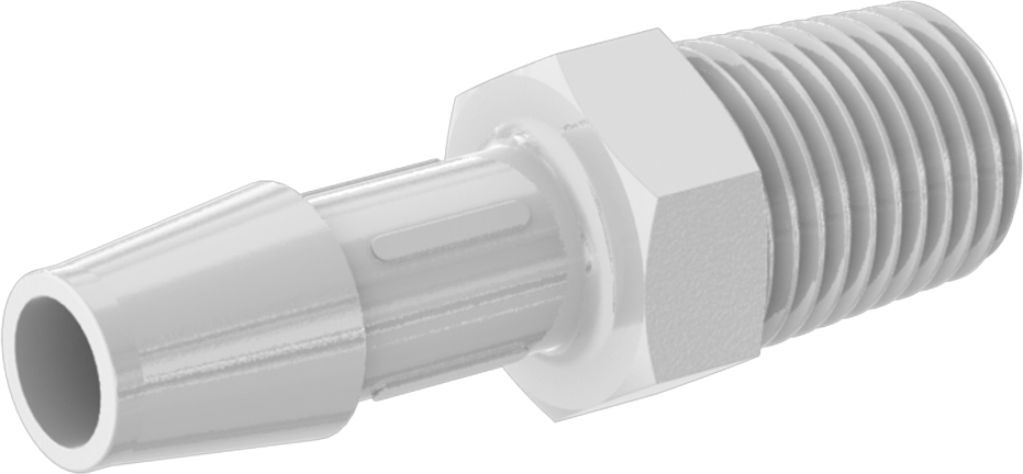 Gıda ve İçecek için Süper Akışlı Dikenli Bağlantı Elemanı, 3/8" Boru İç Çapı x 1/4 NPT Erkek için Düz Adaptör