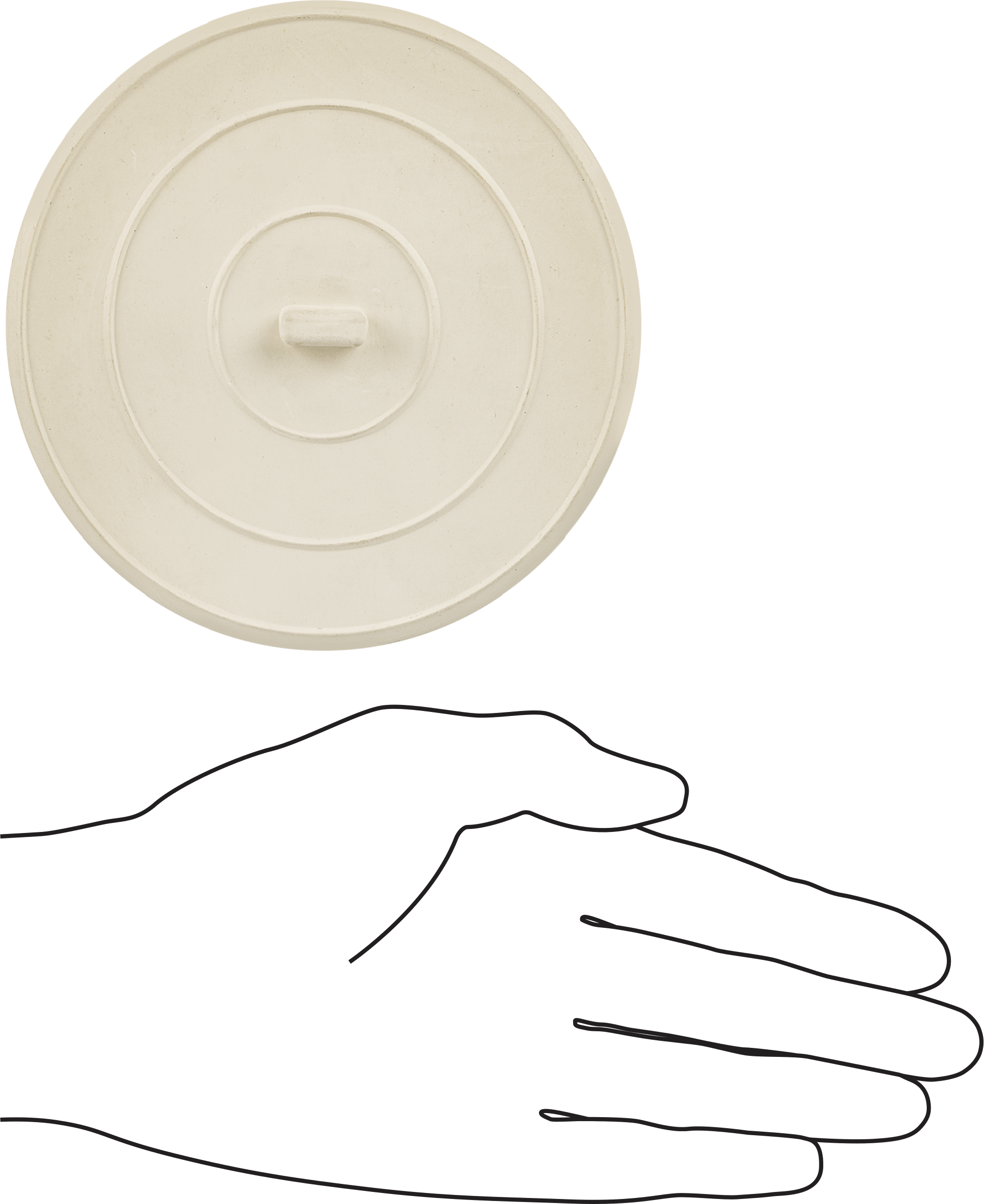 Kauçuk Tıpa, 1“ ila 4-1/2” İç Çaplı Lavabo Tahliye Boruları için
