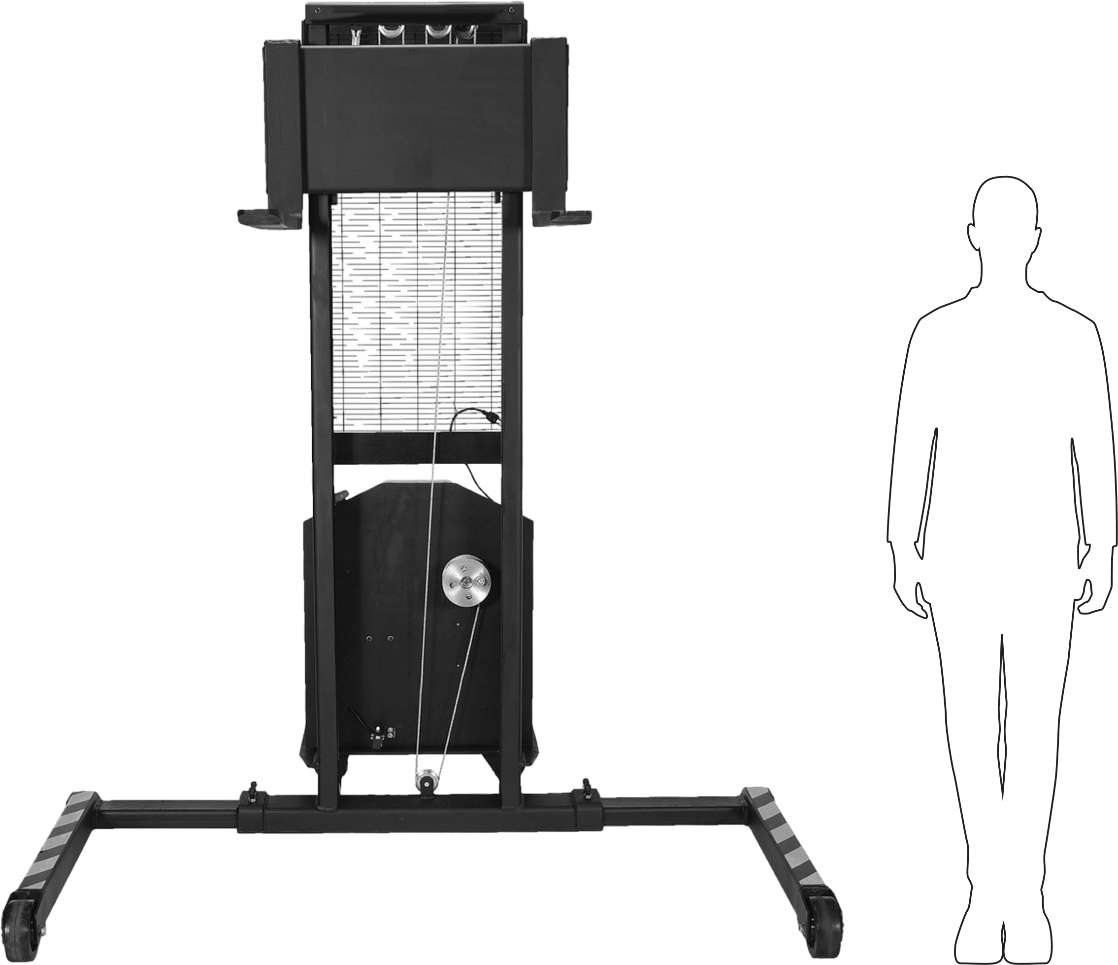 Çatallı Pille Çalışan Forklift, Genişliği Ayarlanabilir Çatal Taban, 700 lbs. Toplam Kapasite