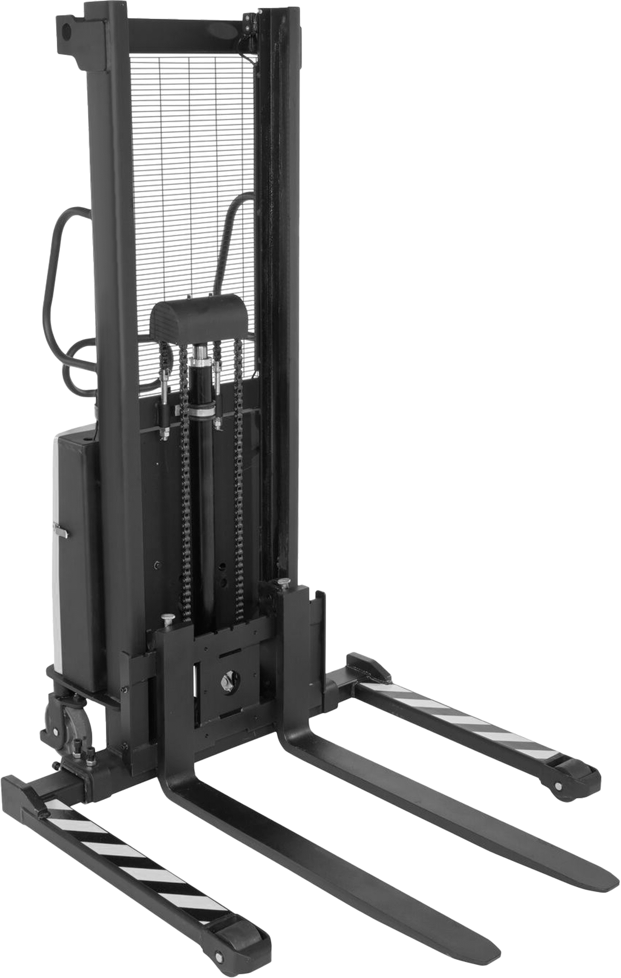 Çatallı Pille Çalışan Forklift, Genişliği Ayarlanabilir Çatal Taban, 2000 lbs. Toplam Kapasite