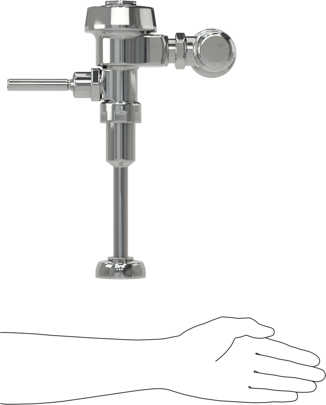 Sloan Royal Manuel Sifon Valfi, 3/4" Giriş Çapına Sahip Pisuarlar için, 0,125 Gpf