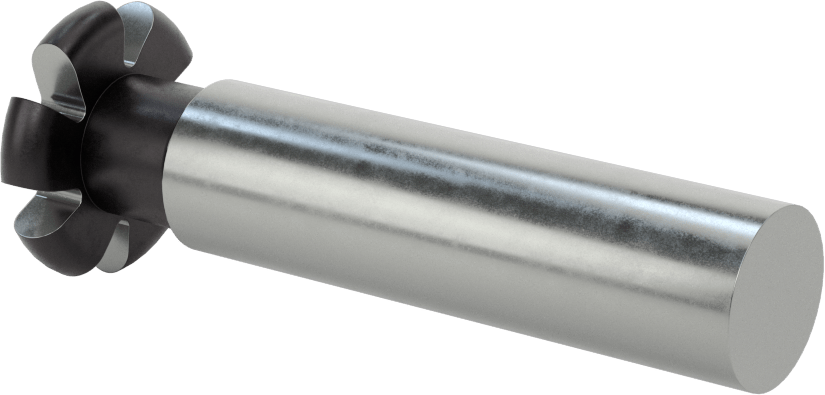 Yüksek Hızlı Çelik Dışbükey Yarıçaplı Uçlu Freze, 1/8" Kesme Yarıçapı