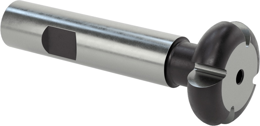 Yüksek Hızlı Çelik Dışbükey Yarıçaplı Uçlu Freze, 1/4" Kesme Yarıçapı