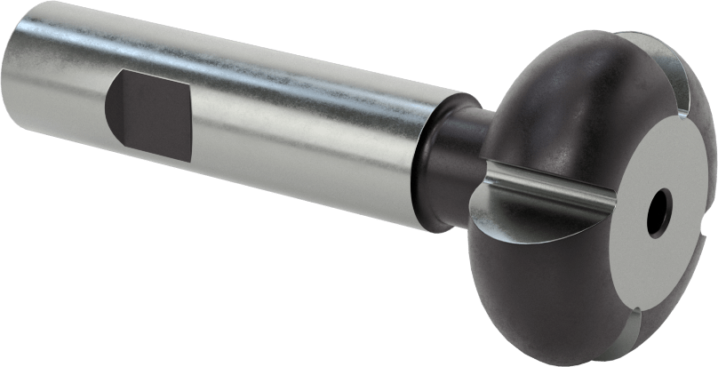 Yüksek Hızlı Çelik Dışbükey Yarıçaplı Uçlu Freze, 3/8" Kesme Yarıçapı