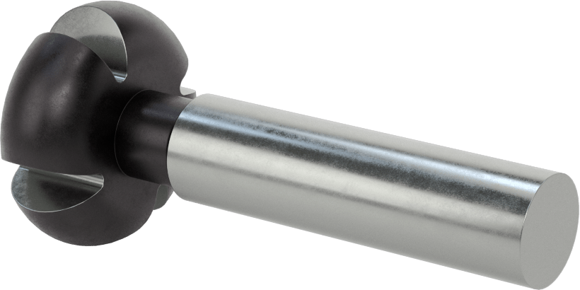Yüksek Hızlı Çelik Dışbükey Yarıçaplı Uçlu Freze, 3/8" Kesme Yarıçapı