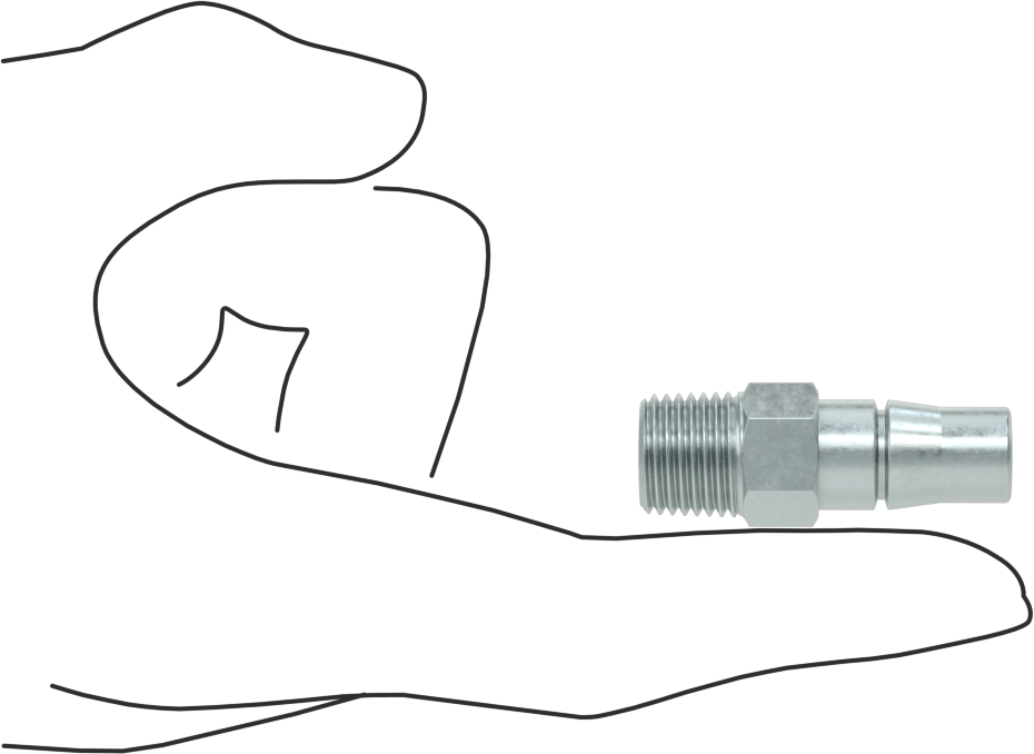Hava için Halka Kilitli Hızlı Bağlantı Kesme Hortum Bağlantısı, Plug, 3/8 Kaplin Boyutu, 1/4 NPT Erkek