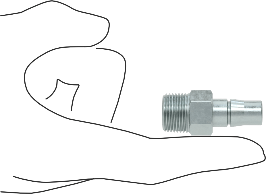 Hava için Halka Kilitli Hızlı Bağlantı Kesme Hortum Bağlantısı, Plug, 3/8 Kaplin Boyutu, 3/8 NPT Erkek