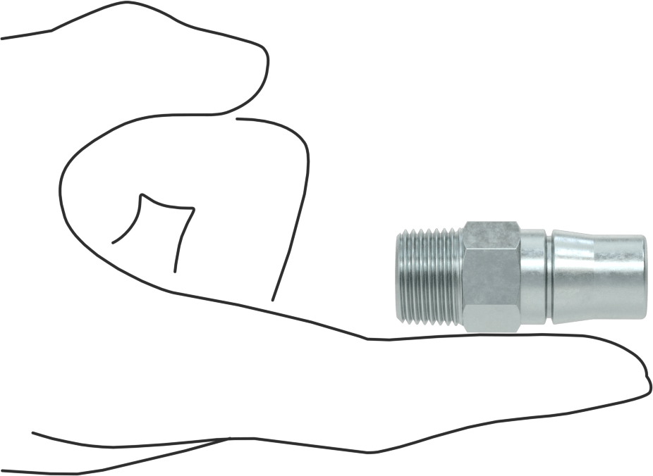 Hava için Halka Kilitli Hızlı Bağlantı Kesme Hortum Bağlantısı, Plug, 1/2 Kaplin Boyutu, 3/8 NPT Erkek