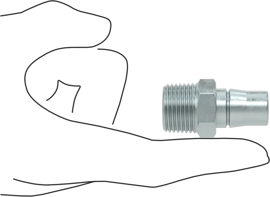 Hava için Halka Kilitli Hızlı Bağlantı Kesme Hortum Bağlantısı, Plug, 1/2 Kaplin Boyutu, 1/2 NPT Erkek