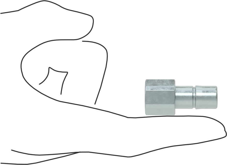 Hava için Halka Kilitli Hızlı Bağlantı Kesme Hortum Bağlantısı, Plug, 3/8 Kaplin Boyutu, 1/4 NPT Dişi