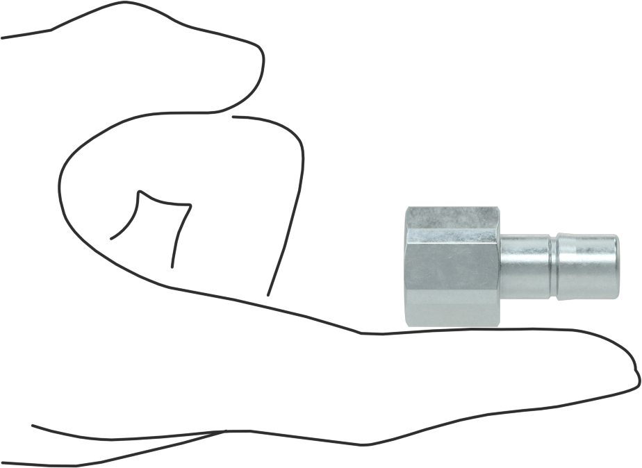 Hava için Halka Kilitli Hızlı Bağlantı Kesme Hortum Bağlantısı, Plug, 3/8 Kaplin Boyutu, 3/8 NPT Dişi