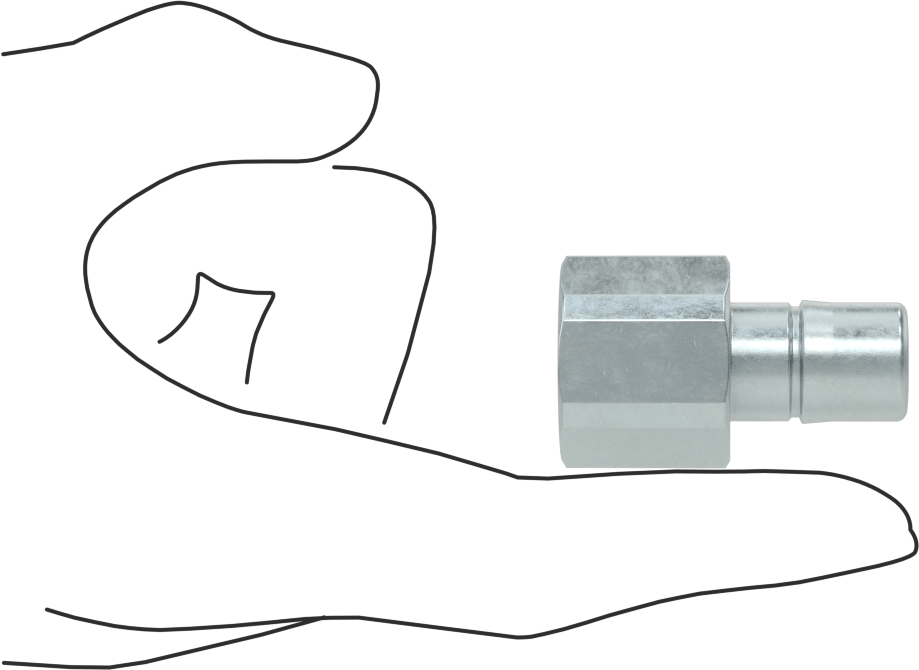 Hava için Halka Kilitli Hızlı Bağlantı Kesme Hortum Bağlantısı, Plug, 1/2 Kaplin Boyutu, 1/2 NPT Dişi