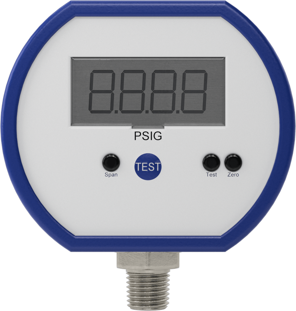 Yüksek Hassasiyetli Dijital Basınç Test Göstergesi, DC Güç Kaynağı, 1/4 NPT Erkek Alt Bağlantı, 0-3 PSI