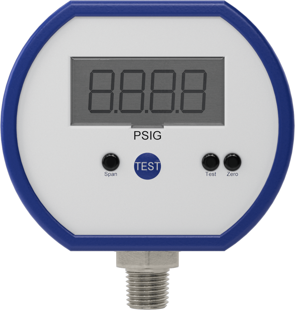 Yüksek Hassasiyetli Dijital Basınç Test Göstergesi, DC Güç Kaynağı, 1/4 NPT Erkek Alt Bağlantı, 0-15 PSI