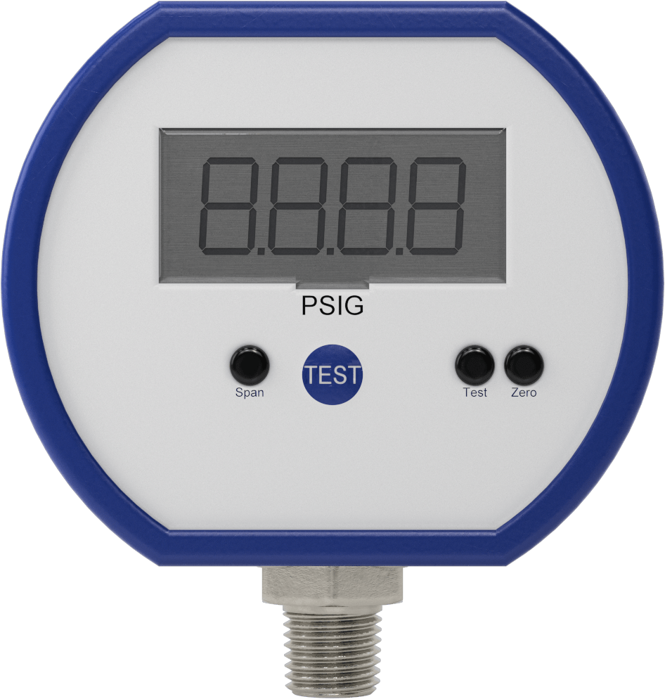 Yüksek Hassasiyetli Dijital Basınç Test Göstergesi, DC Güç Kaynağı, 1/4 NPT Erkek Alt Bağlantı, 0-100 PSI