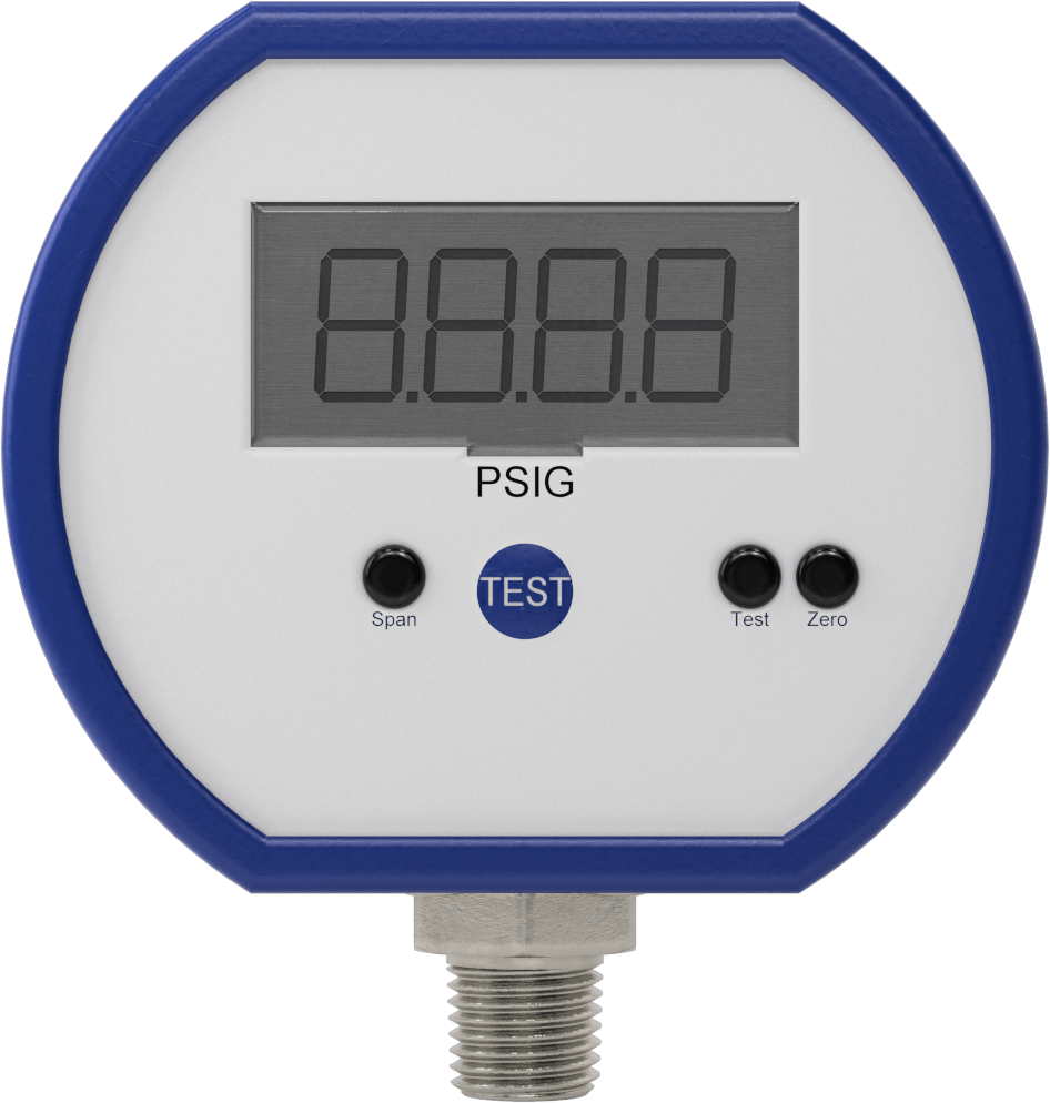 Yüksek Hassasiyetli Dijital Basınç Test Göstergesi, Sertifikalı, DC Güç Kaynağı, 1/4 NPT Erkek Alt Bağlantı, 0-5 PSI