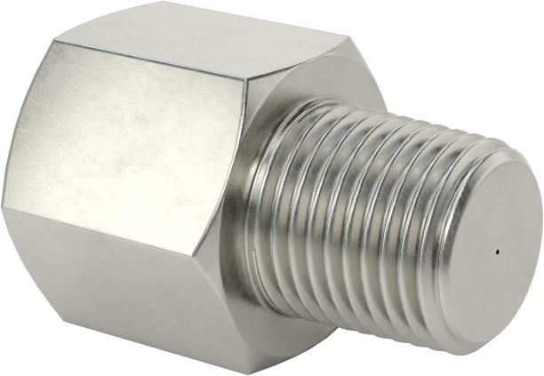 303 Paslanmaz Çelik Gövdeli Dişli Delikli Vana, Adaptör, 1/8 NPT Erkek x Dişi, 0,01 inç Delik Çapı