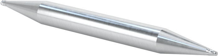İki Freze Uçlu Kobalt Çelik Küresel Uçlu Freze, 2 Yiv, 3/64" Freze Çapı, 2" Toplam Uzunluk