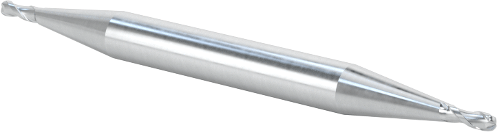 İki Freze Uçlu Kobalt Çelik Küresel Uçlu Freze, 2 Yiv, 1/16" Freze Çapı, 2-1/4" Toplam Uzunluk