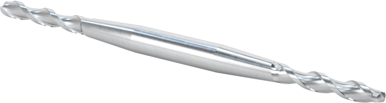 İki Freze Uçlu Kobalt Çelik Küresel Uçlu Freze, 2 Yiv, 1/8" Freze Çapı, 3-1/8" Toplam Uzunluk