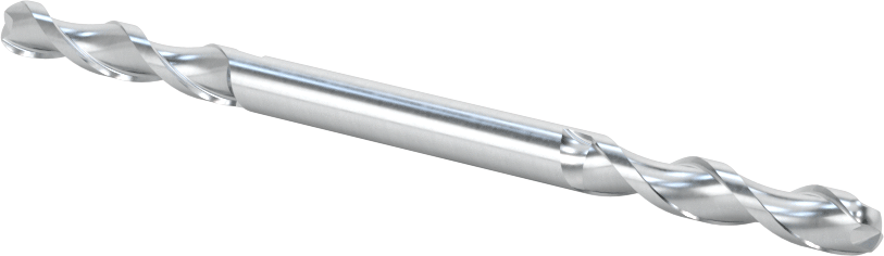 İki Freze Uçlu Kobalt Çelik Küresel Uçlu Freze, 2 Yiv, 3/16" Freze Çapı, 3-3/8" Toplam Uzunluk