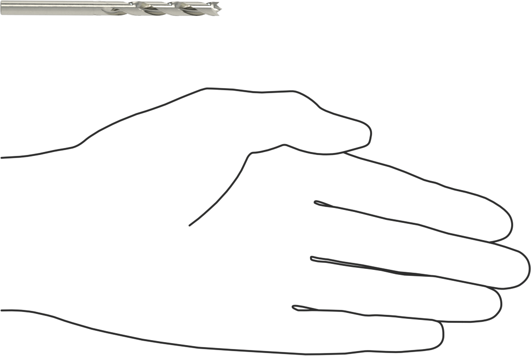Karbon Fiber için Kaplamasız Karbür Matkap Ucu, Fiberglas ve Grafit, 5 mm Boyut