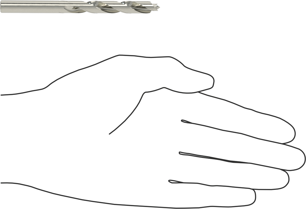 Karbon Fiber için Kaplamasız Karbür Matkap Ucu, Fiberglas ve Grafit, 7,5 mm Boyut