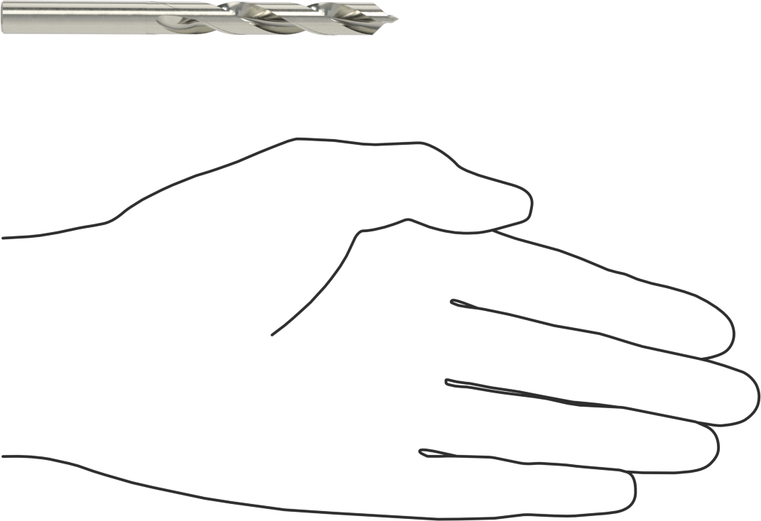 Karbon Fiber için Kaplamasız Karbür Matkap Ucu, Fiberglas ve Grafit, 8 mm Boyut