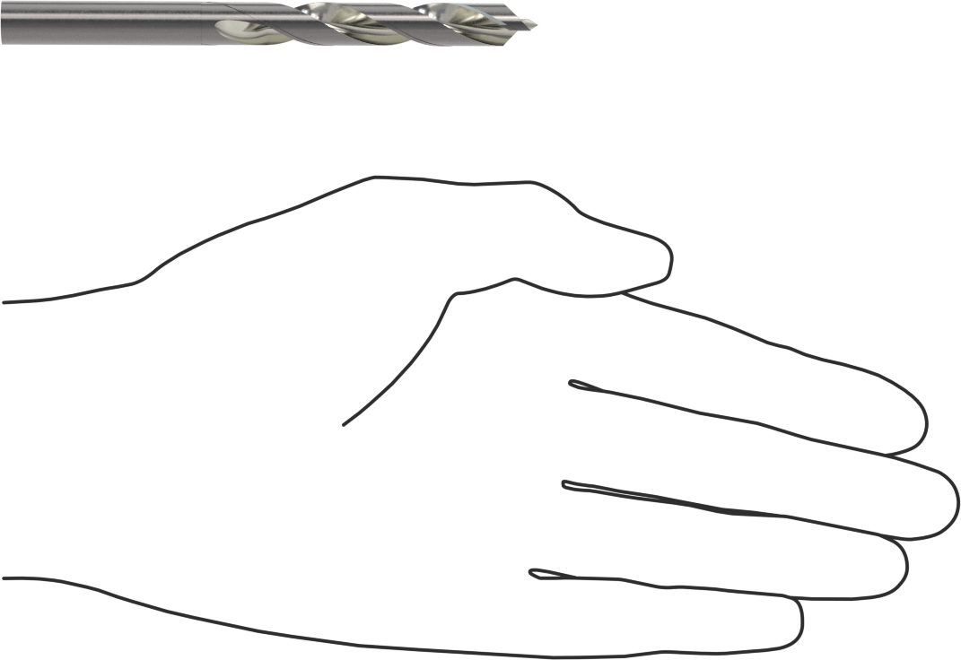Karbon Fiber için Kaplamasız Karbür Matkap Ucu, Fiberglas ve Grafit, 21/64" Boyut