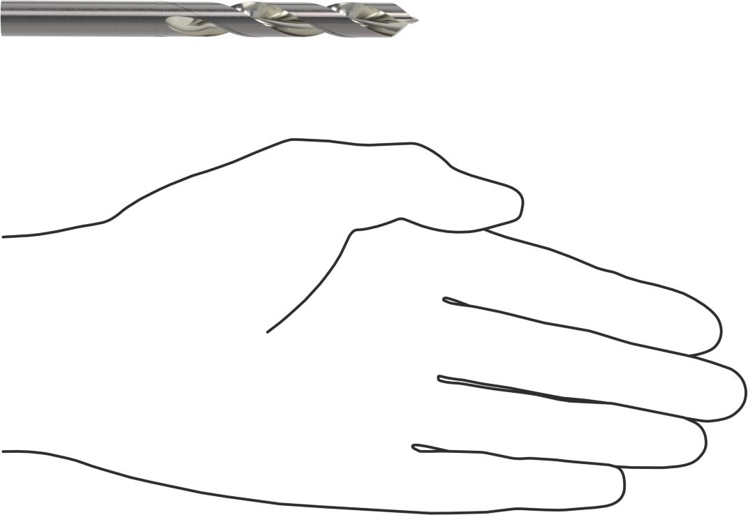Karbon Fiber için Kaplamasız Karbür Matkap Ucu, Fiberglas ve Grafit, 11/32" Boyut