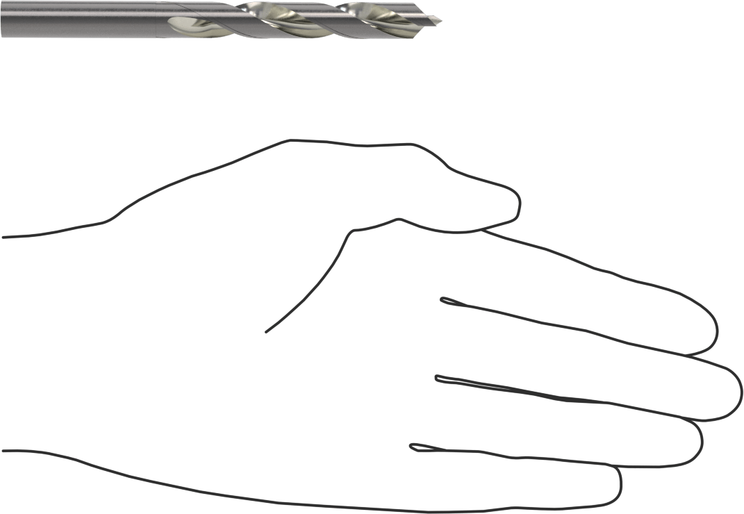 Karbon Fiber için Kaplamasız Karbür Matkap Ucu, Fiberglas ve Grafit, 23/64" Boyut